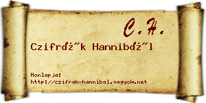Czifrák Hannibál névjegykártya